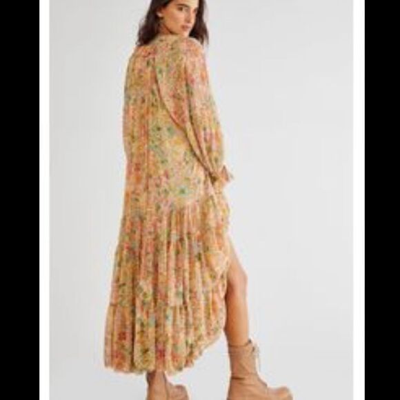 Free People Feeling Groovy Maxi Dress Mauve Size M - Picture 4 of 8